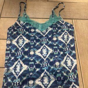 Cute Blue Frilly Tank Top
